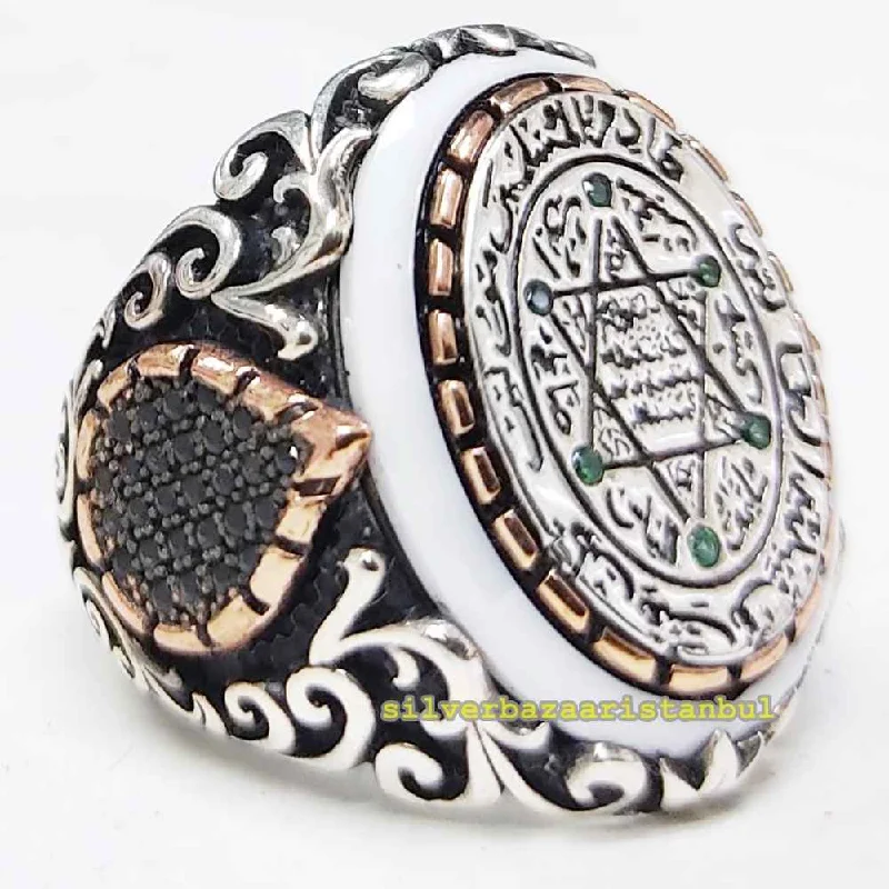 Star of David Ring 925 Sterling Silver Mens Ring