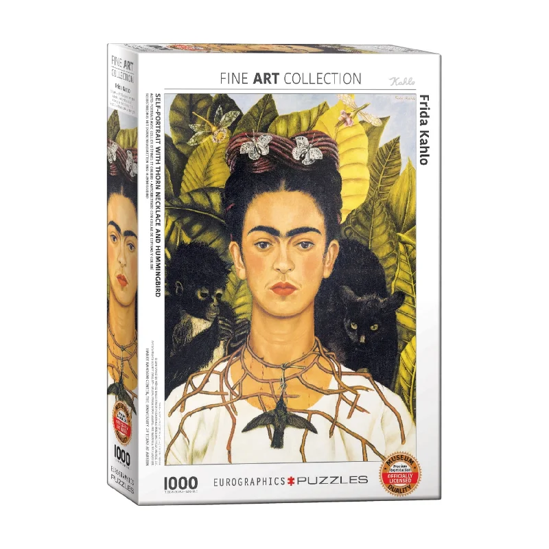 Frida Kahlo - Self-Portrait with Thorn Necklace and Hummingbird: 1000 Pcs