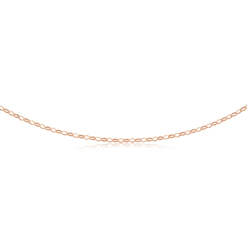 9ct Rose Gold Silverfilled 45cm Belcher Chain