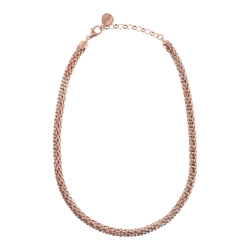 Bronzallure Purezza Rose Gold Plated Coreana 45.7cm Chain