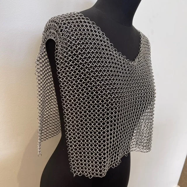 Chain Maille Hand Crafted 'Open' Vest  - Free Size Literally fits ANYONE