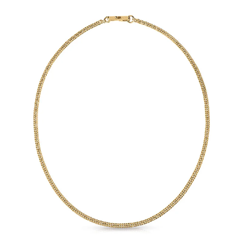 Guess Mens Jewellery Gold Plated Grumetta Doppia 5mm 53.3cm Chain