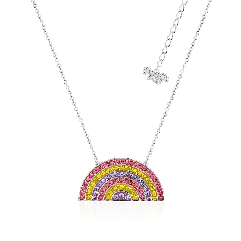 Streets Paddle Pop White Gold Plated Stainless Steel Rainbow Crystal 45+7cm Chain