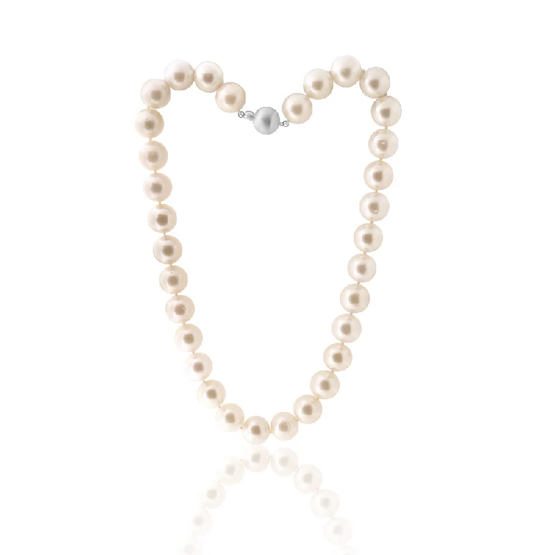 White South Sea 13-14mm Pearl Strand with 9ct White Gold Satin Clasp