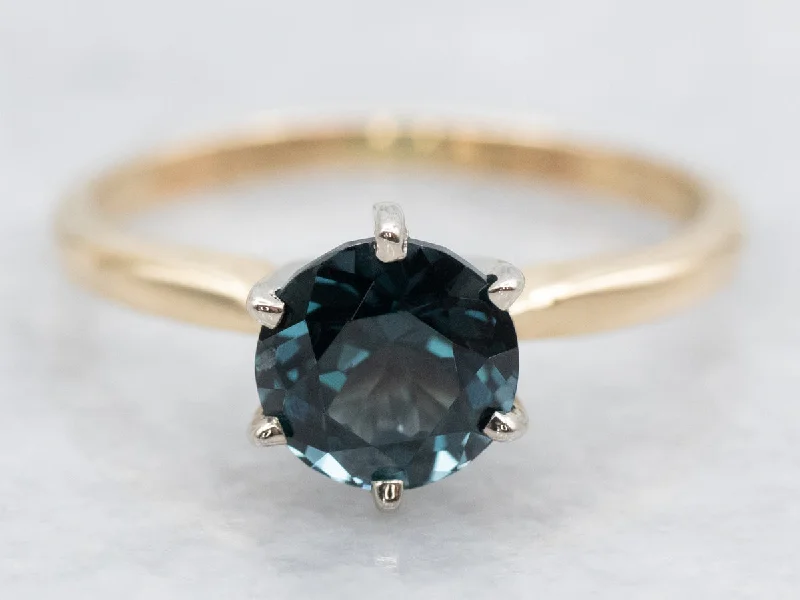 Two Tone Spinel Solitaire Ring