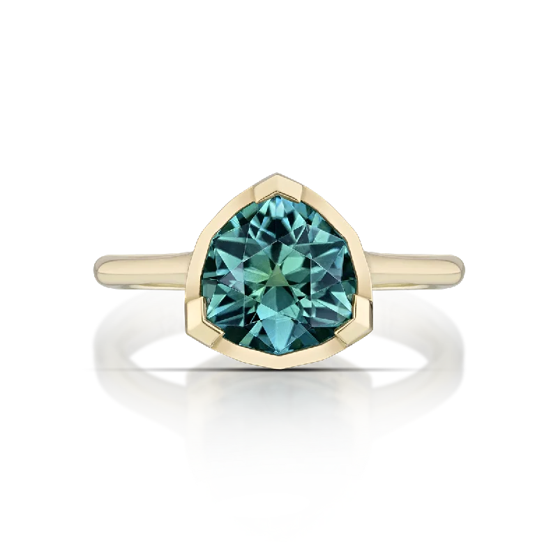 Indicolite Tourmaline Ring 2.13 carat