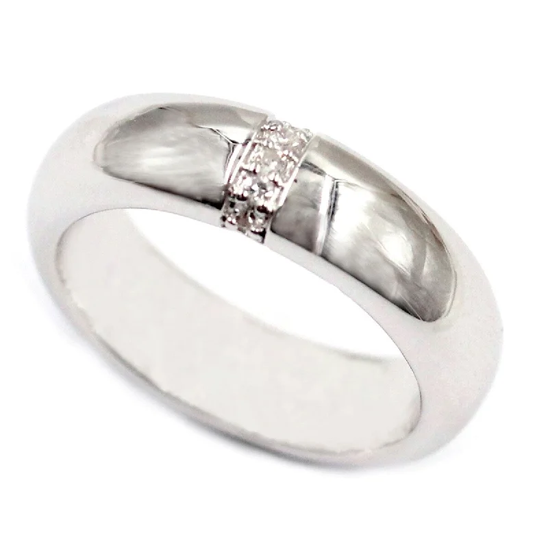 925 Sterling Silver Diamond Band Ring