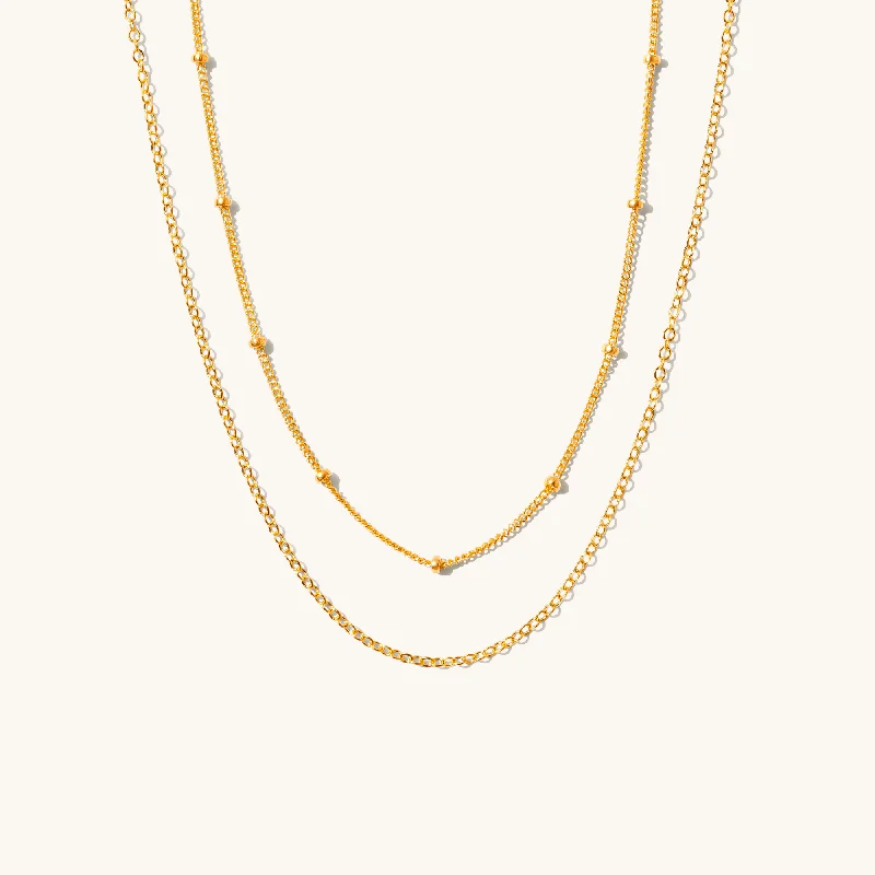 Dainty Chain Necklace Set