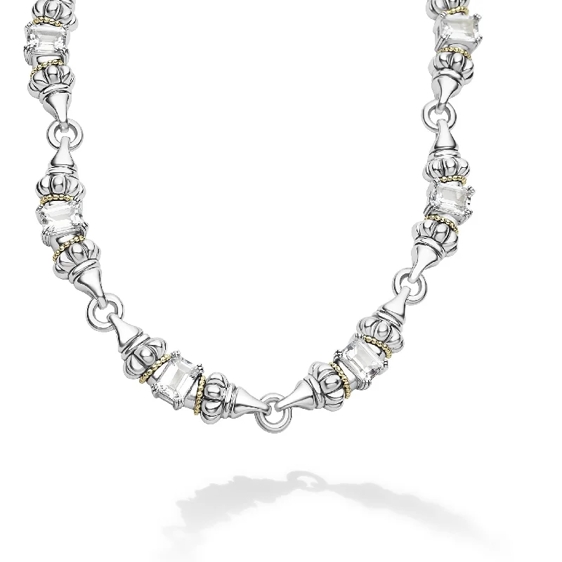 Glacier White Topaz Caviar Necklace