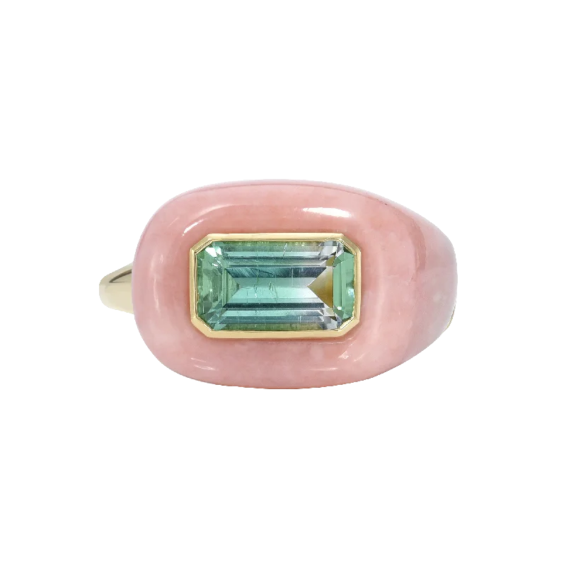 Oculus Lux - Bi-color Tourmaline & Pink Opal