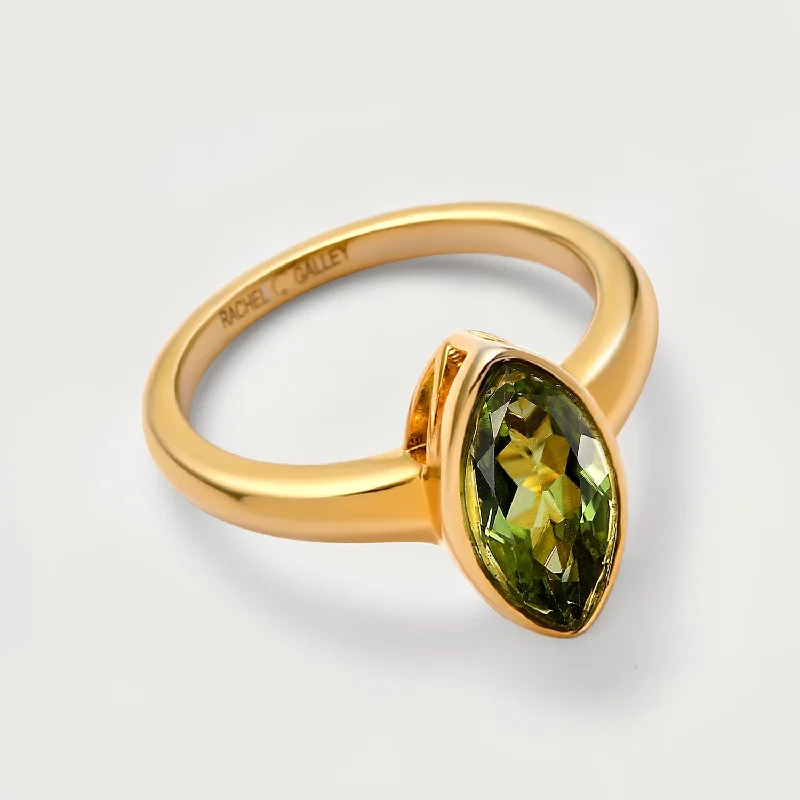 Surf Moon Ring with Peridot