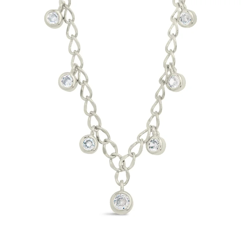 Sydney CZ Charm Chain Necklace