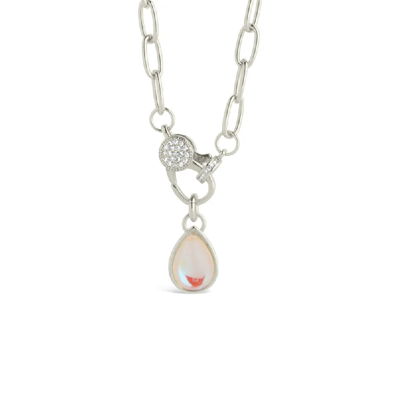 Tay Moonstone Charm & Chain Necklace