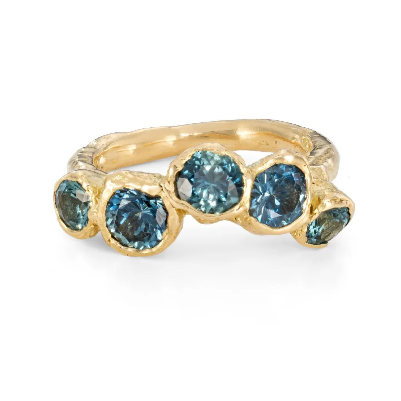 Teal Sea Anemone Ring