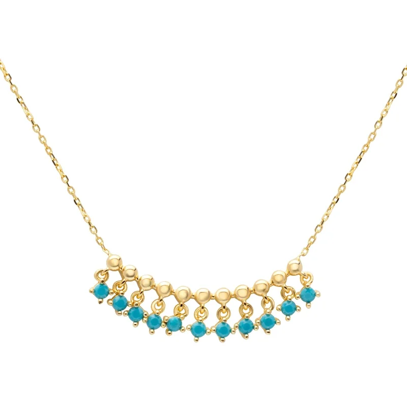 Turquoise Fringe Necklace