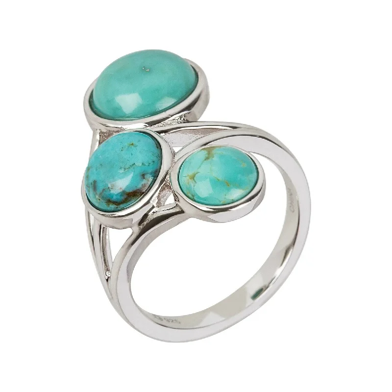 Turquoise Gemstone Ring, 925 Sterling Silver Ring