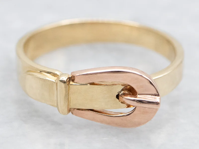 Two Tone Buckle Ring