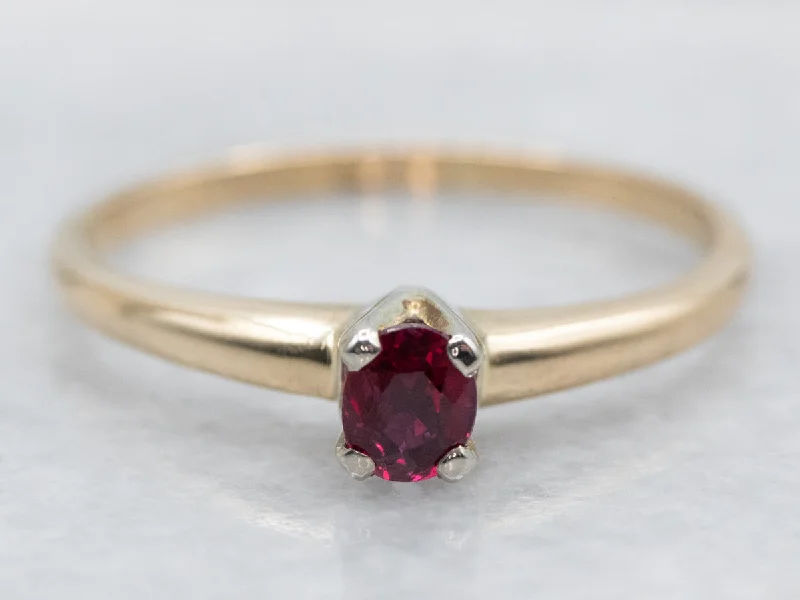 Classic Ruby Solitaire Ring