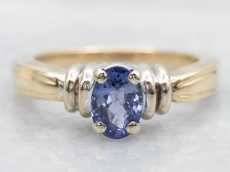 Oval Cut Sapphire Solitaire Ring