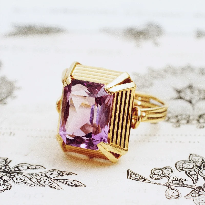 An Extravagant Vintage 1960's Amethyst Cocktail Ring