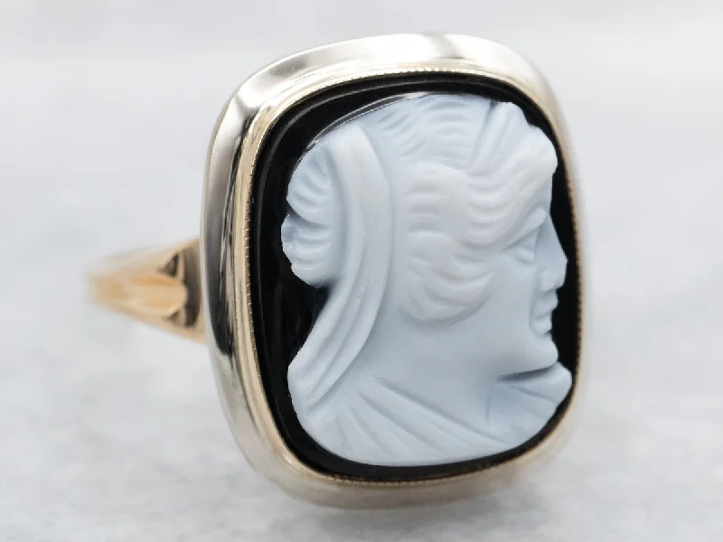 Vintage Sardonyx Cameo Ring