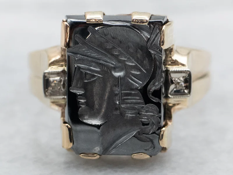 Hematite Intaglio Ring