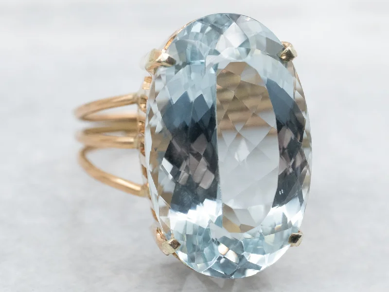 Stunning Blue Topaz Cocktail Ring