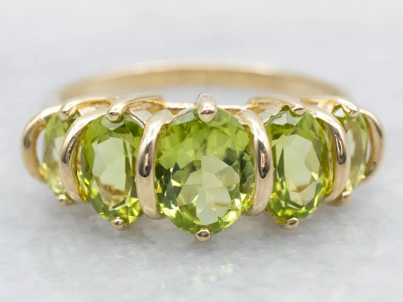 Gold Peridot Ring