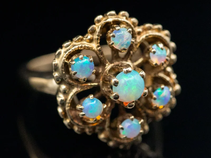 Opal Cluster Ring