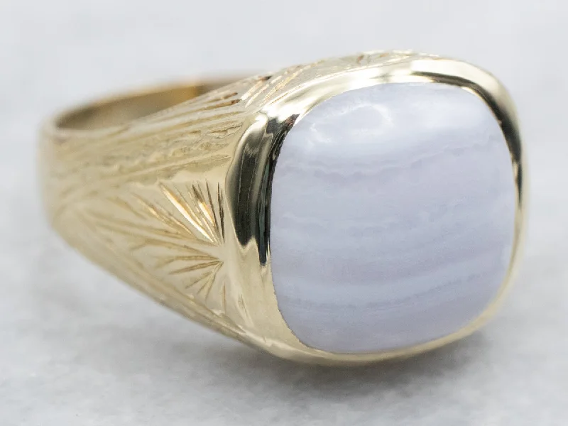 Blue Lace Agate Ring