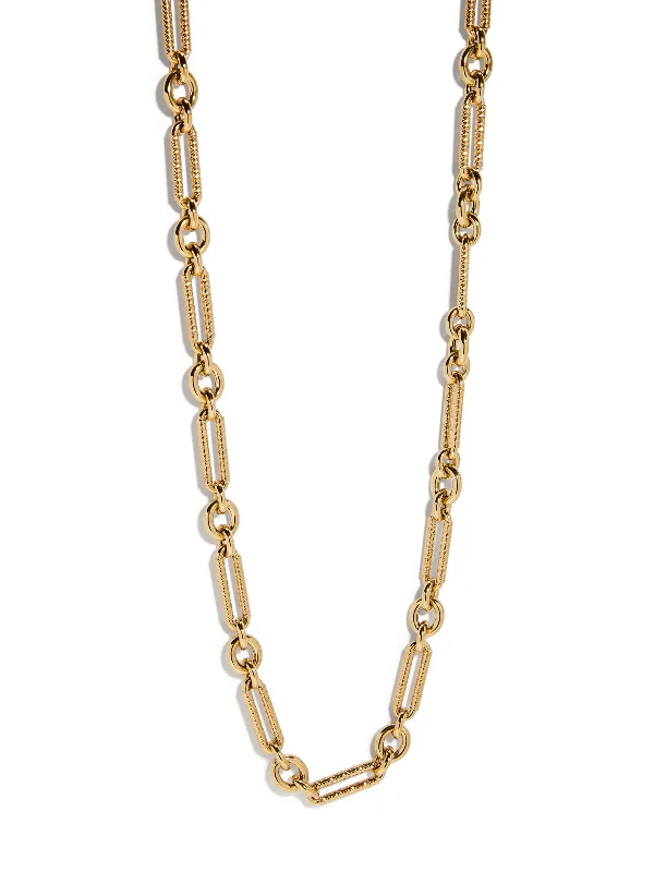 Miuccia Yellow Gold Long Chain Necklace