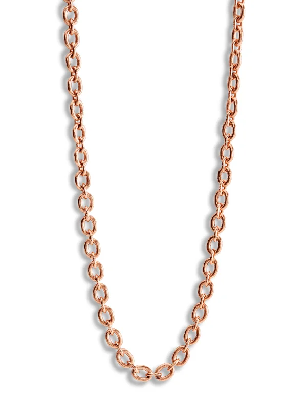 Signature Oval Link Rose Gold Chain Necklace