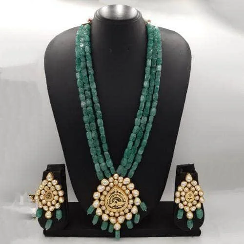 Antique Kundan Pendant Necklace Set