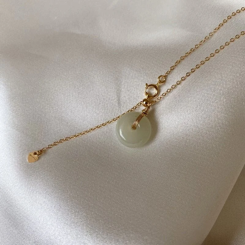 Synthetic Jade Pendant Necklace